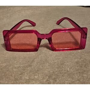 Boutique Barbiecore Lolita Hot Pink Chunky Oversized Square Frame Sunglasses